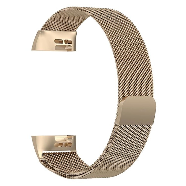 Champagne Gull Champagne Gull Rustfritt Stål Magnetisk Klokkereim kompatibel med Fitbit Charge 4 / 3 liten størrelse: 190x18mm (blå) Størrelse 190x18mm