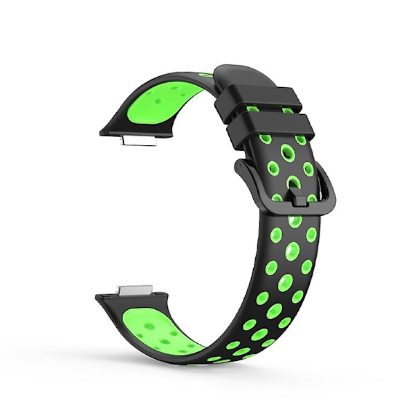 Sort Grøn Sort Grøn Silikone Urrem kompatibel med Huawei Watch Fit 2