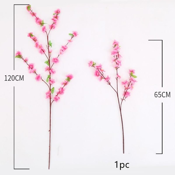 1 st Konstgjord Persikoblomma Vardagsrumsdekorationer Falskt Träd Landskapsdekoration 65cm Böjbar F Matches the image 1pc