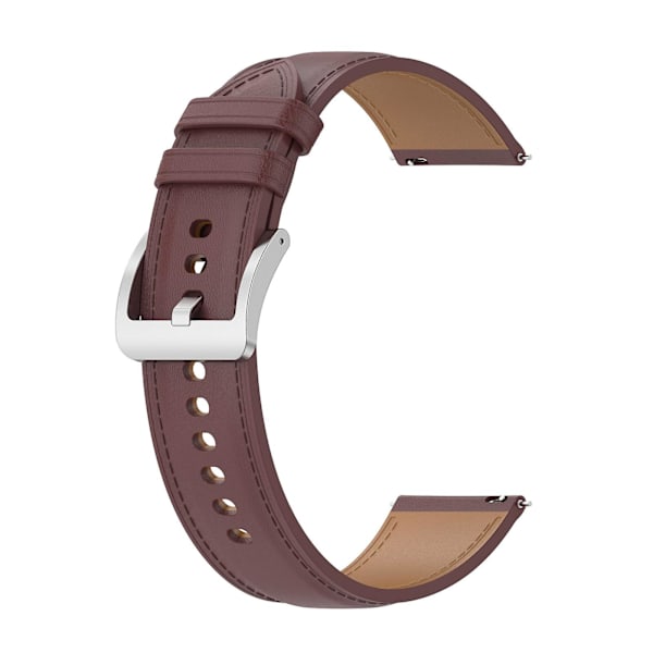 Mørkebrun Mørkebrun 22mm Ægte Læderrem kompatibel med Xiaomi Watch 2