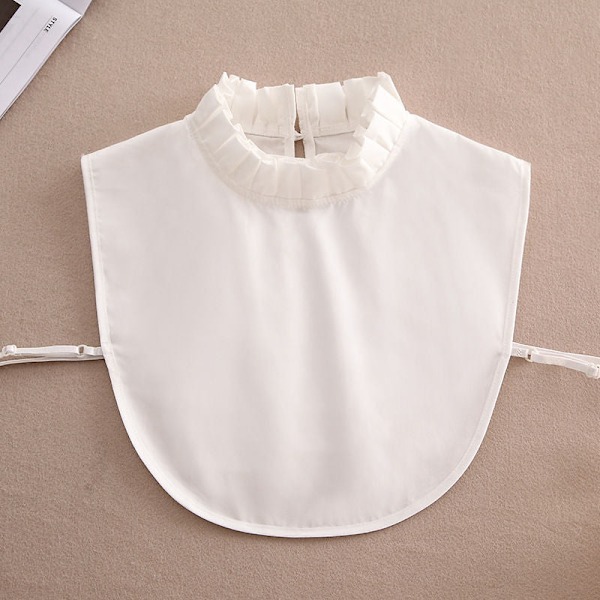 Dame falsk krage Avtakbar halv Avtakbar Allsidig Sh Fairy pleated [white]]