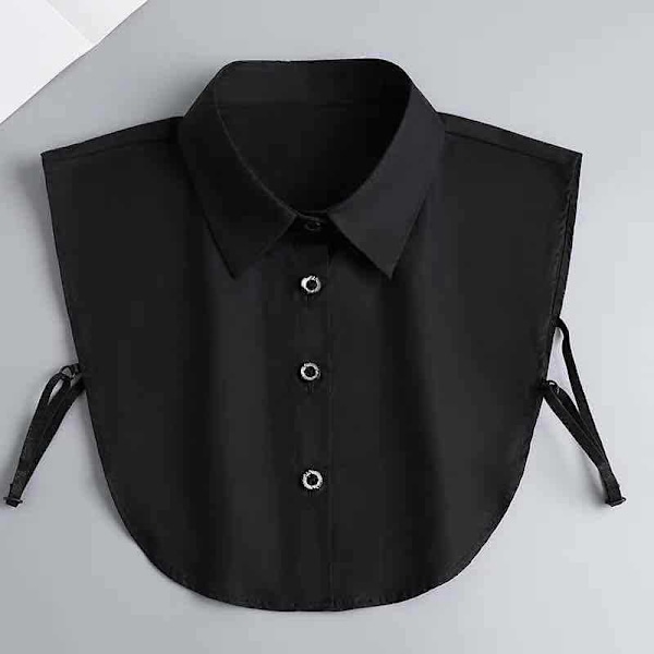 Dame falsk krage Avtakbar halv skjorte Avtakbar Casual Al black