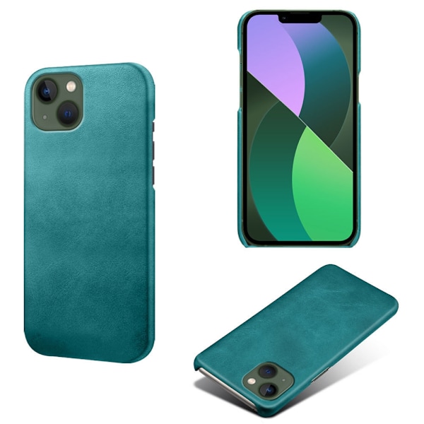 Kotelo iPhone iPhone 15 PLUS -puhelimelle, vihreä nahkakuvio, vasikannahka