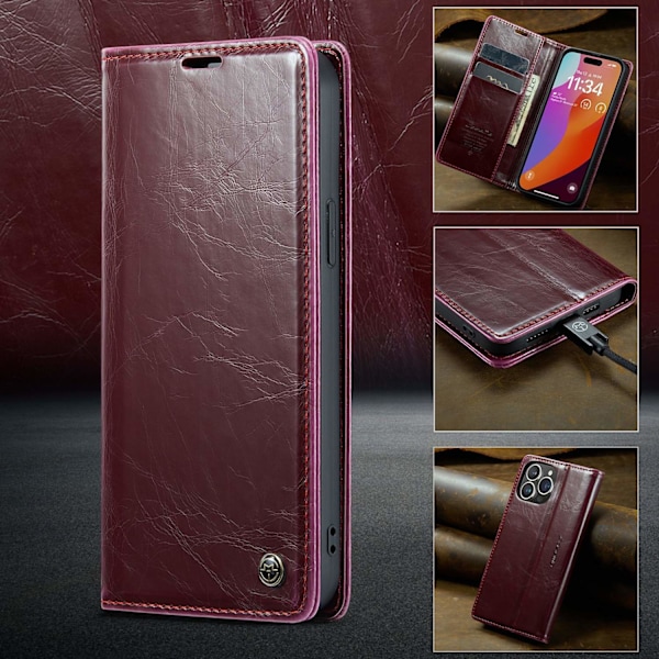 Etui til iPhone 13 Pro rød Flip