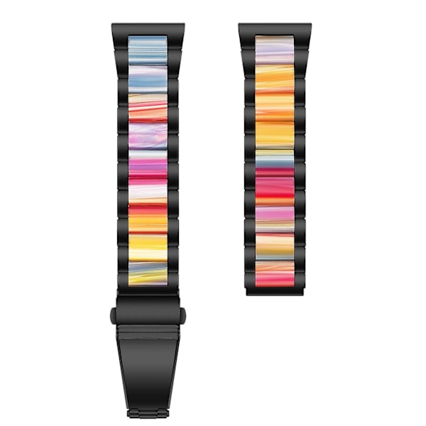Sort Farve Sort Farve Metal Tre Perler + Resin Rem kompatibel med Huawei Watch Gt 3 42mm / Watch Gt 2 42mm