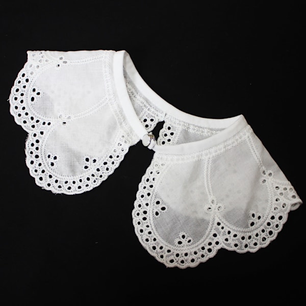 Dame falsk krage Avtakbar halv hul brodert bomull 4# Children's style