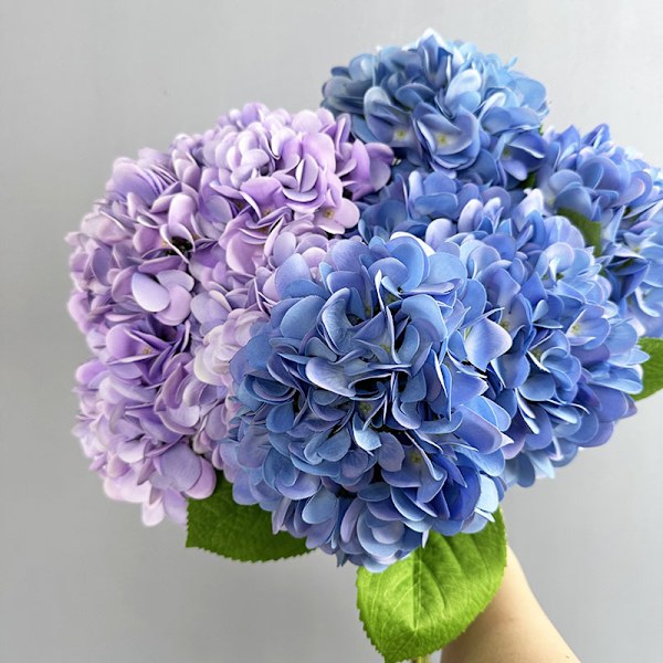 Kunstig Hortensia DIY Bryllupsblomst Vægdekoration Falske Blomsterrekvisitter green