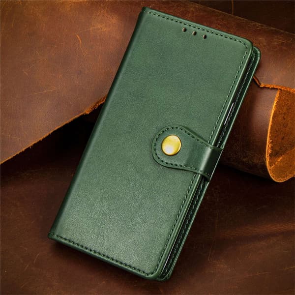 Etui til iPhone 16 Pro Max grøn Business Plain Flip Multiple Models