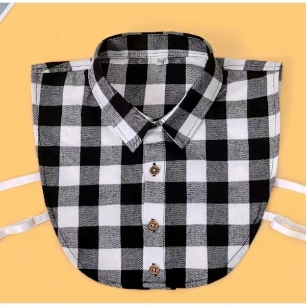 Dame falsk krage Avtakbar halv Arbeidsklær Skjorte Samme Skjorte Gray thick pointed collar 44 size