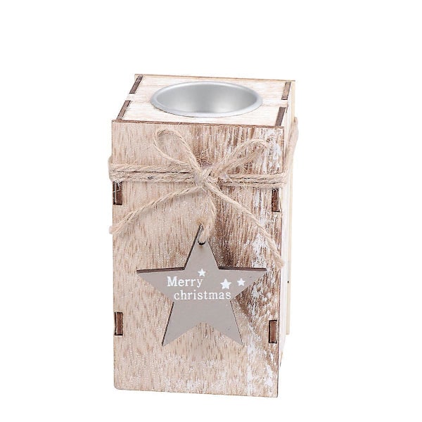 Mini Telysholdere i Tre - Rustikke 7x12cm Holdere