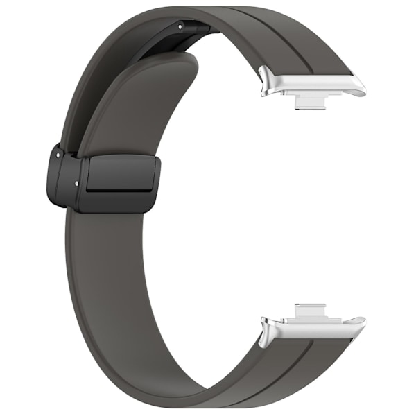 Mørkegrå Mørkegrå Magnetisk Spenne Silikonrem kompatibel med Xiaomi Mi Band 8 Pro
