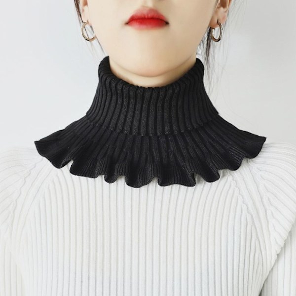 Dame falsk krage Avtakbart halvt skjerf Kvinnelig Bana Cervical Single Black