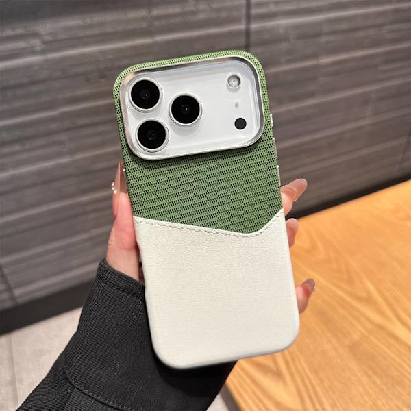 Fodral för iPhone 15 Plus Magnetisk Kortplats Lädertextur Noz36952