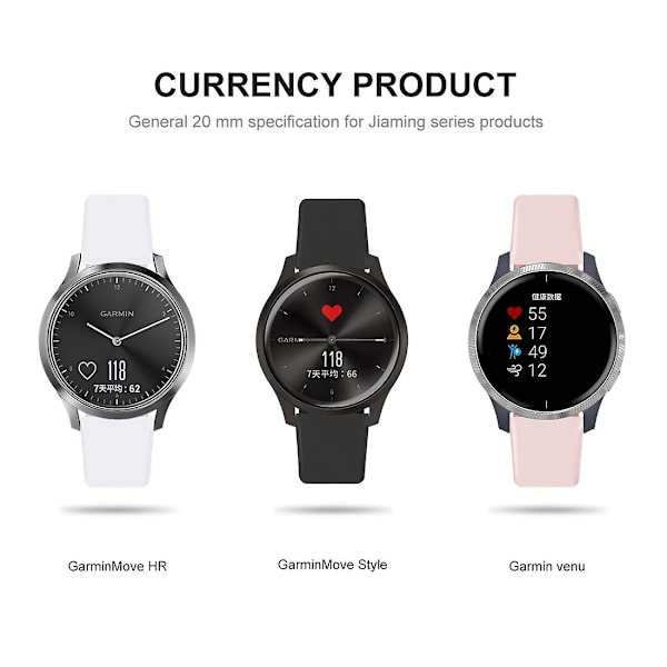 Ljusblå Ljusblå kompatibel med Garmin Vivoactive 3 / Vivomove Hr Armband