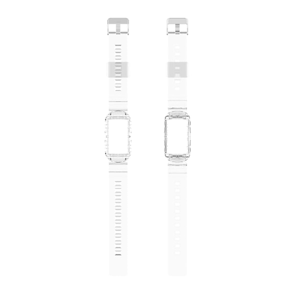 Transparent Transparent Silikon One Body Armor Klockarmband kompatibelt med Fitbit Charge 4 Se kompatibelt med Fitbit Charge 4 Se