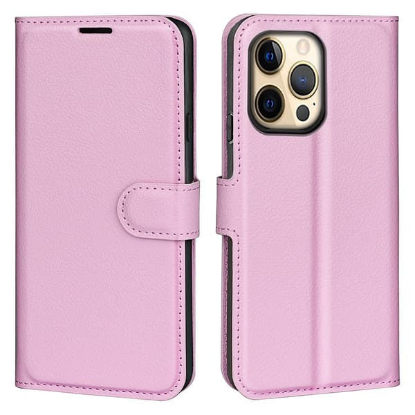 Etui til iPhone 15 Pro rosa Flip Tilpasning