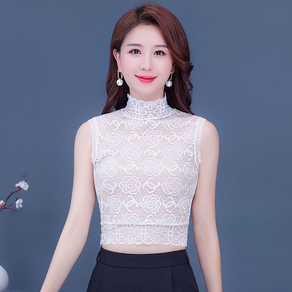 Dame falsk krage Høst Vinter Vill Mote Pullover En Rose white【 3089]] 45-55kg