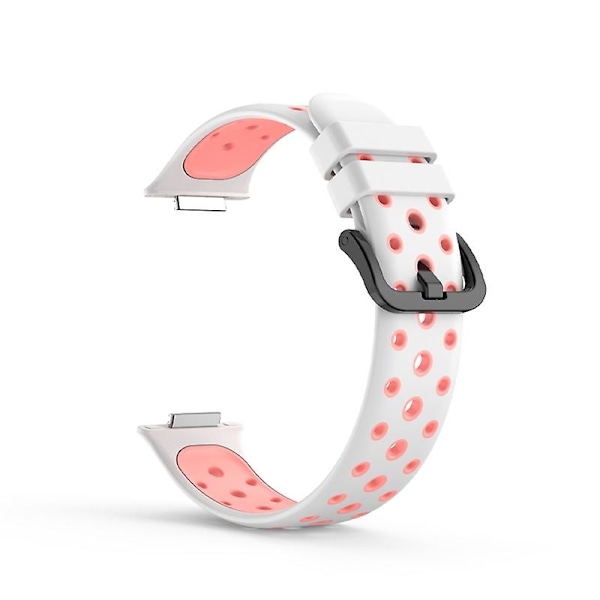 Valkoinen Pinkki Valkoinen Pinkki Silikoni Kellonranneke yhteensopiva Huawei Watch Fit 2:n kanssa