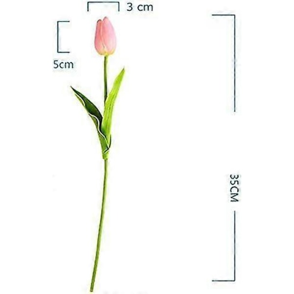 10 stk. Kunstige Blomster Real Touch Mini PU Tulipaner Buket Falske Tulipaner Blomsterarrangement Kunstige Planter til Bryllupsdekoration Værelse Hjem Hotel