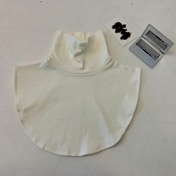 Dame falsk krage Avtakbar halv 'S Varmt skjerf Bunn Sh White Average size