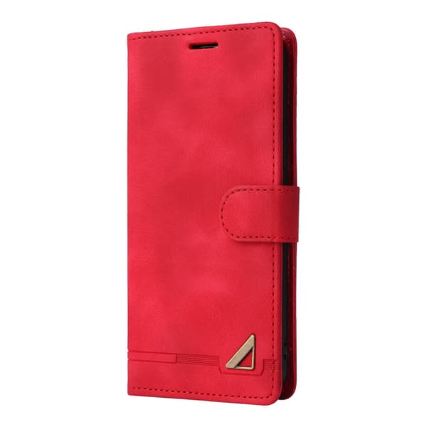 Etui til iPhone 14 Plus rød Soft-Touch Wallet med kortholder Flip magnetisk