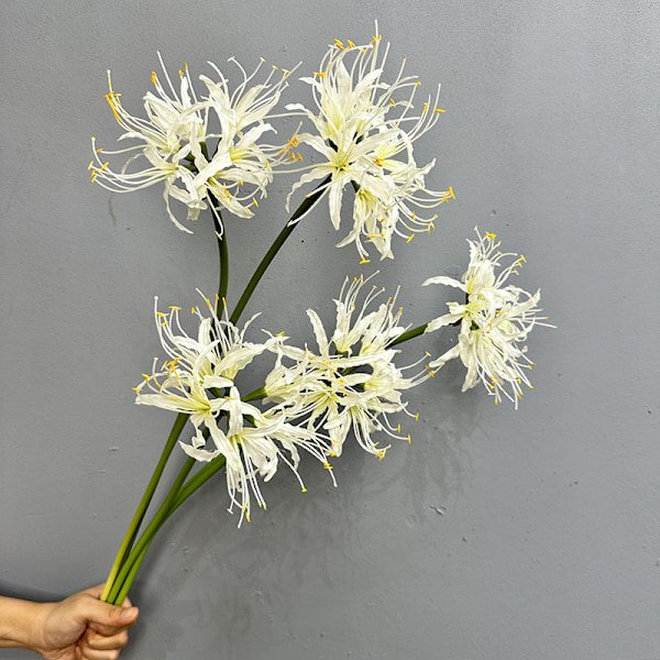 Storm Lily Heminredning Bröllop Foto Rekvisita Konstgjord Blomma Single branch of yellow spider lily
