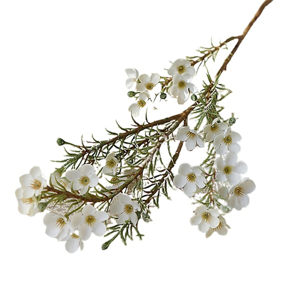 1 stk. Kunstig Blomst Estetisk Høstdekorasjon DIY Australsk Farget Plommeblomst til Soverom White