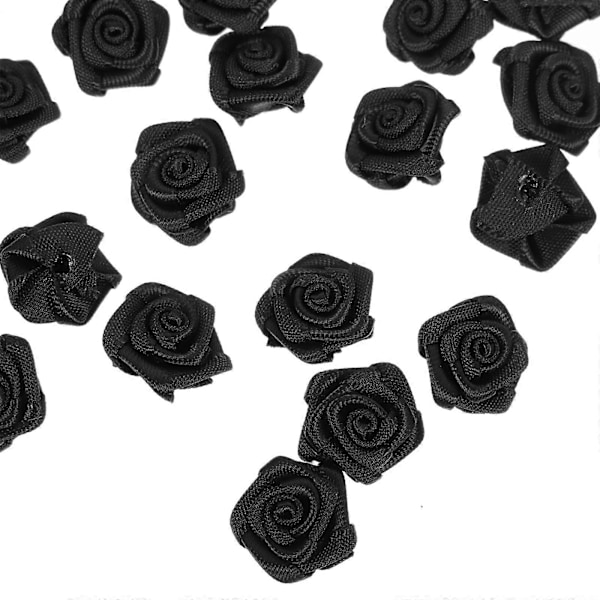50 stk. falske blomsterdekorationer, tøjtilbehør, syblomster, hårnåle, rosenmaterialer