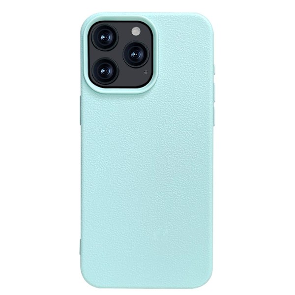 Etui til iPhone 16 PRO6.3 Imitation læder-blå Tekstureret PU-læder Pebbled