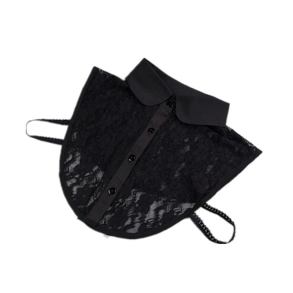 Naisten tekoviuluset St-up Viuluset Yhteensopiva Pitsi Kevät, Syksy Black lace round neck-average size