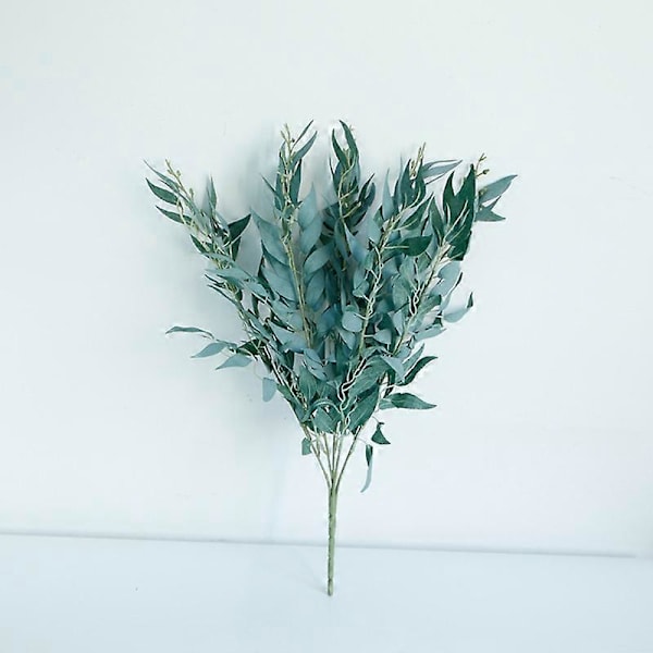 1 stk. Kunstig Pilefletblade Falsk Grøn Plante Løv Bryllup Hjem Indretning Green