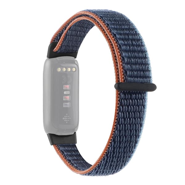 Mørkeblå Mørkeblå Nylon Loop Reim kompatibel med Fitbit Luxe