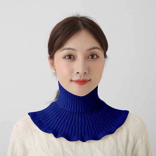 Dame falsk krage Avtakbar halv Varm Cervical Support Soli Sapphire Blue
