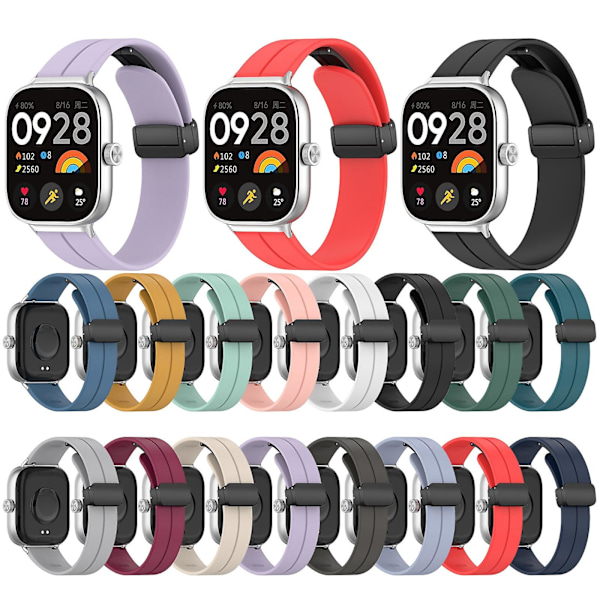 Blå Blå Magnetisk Spenne Silikonrem kompatibel med Xiaomi Mi Band 8 Pro