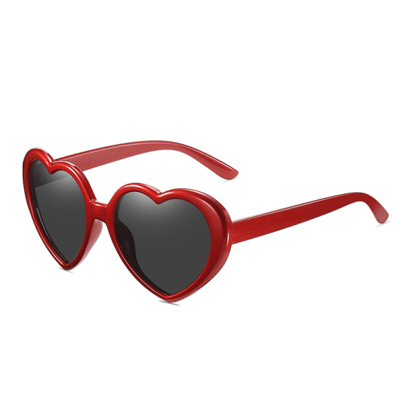 Design Fantasy Gradient Ram Söt hjärta Solglasögon Love Polarized Solglasögon för kvinnor Pearlescent Red gray polarized C26