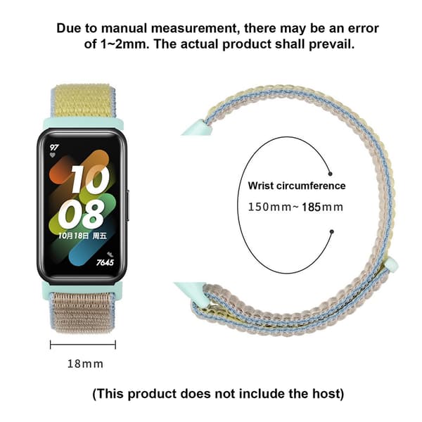 Seashell Seashell Nylon Loop Spenne Klokkereim kompatibel med Huawei Band 7