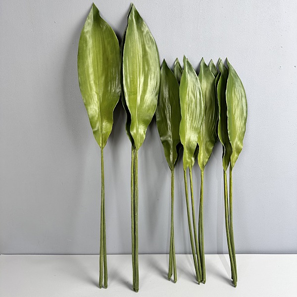 PU-keinotekoiset orkideanlehdet, korkealaatuinen keinotekoinen lehdistö kodin sisustukseen PU large orchid leaf green