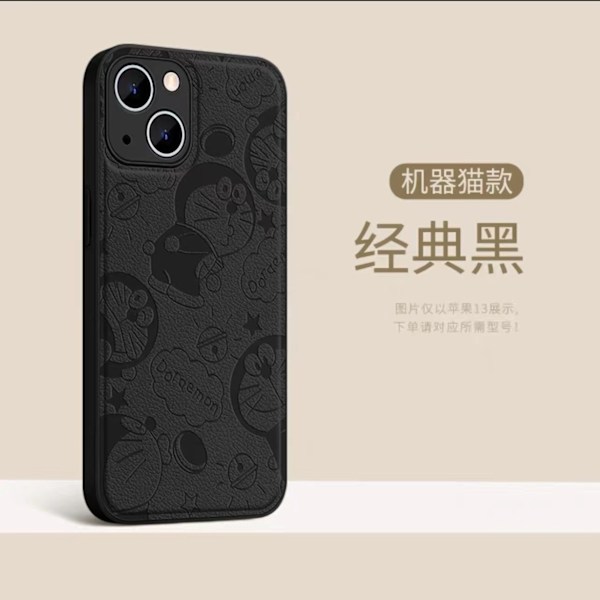 Fodral för iPhone 16 Plus Klassisk Svart Full-Body lädertextur