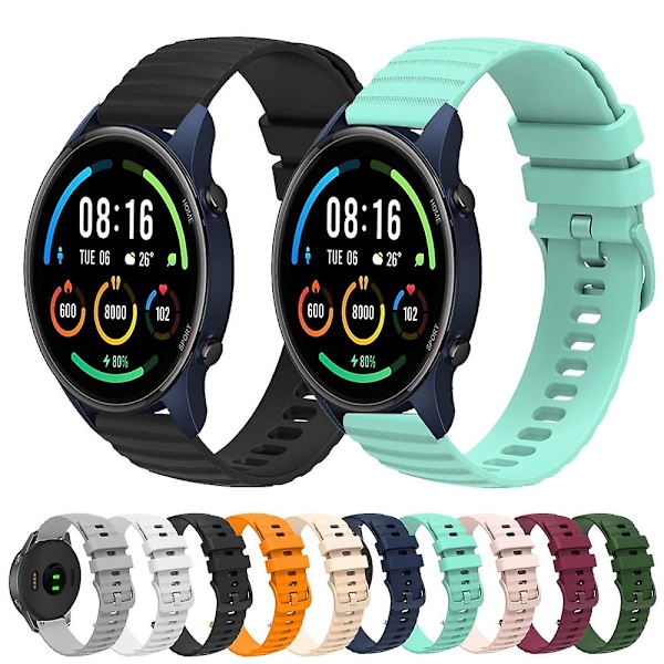 Solid farge silikonklokkereim kompatibel med Xiaomi Mi Watch Color