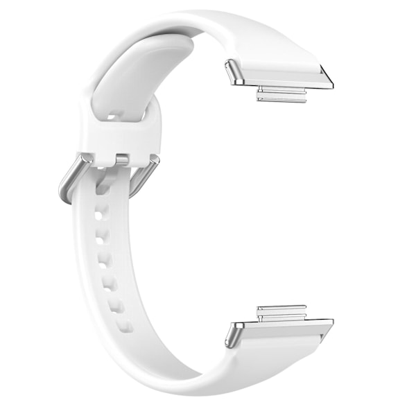 Hvid Hvid kompatibel med Huawei Watch Fit 2 Silikone Urrem, Størrelse: s