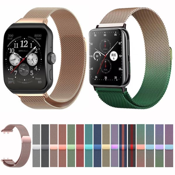 Urrem i rustfrit stål, kompatibel med Oppo Watch 3 Pro
