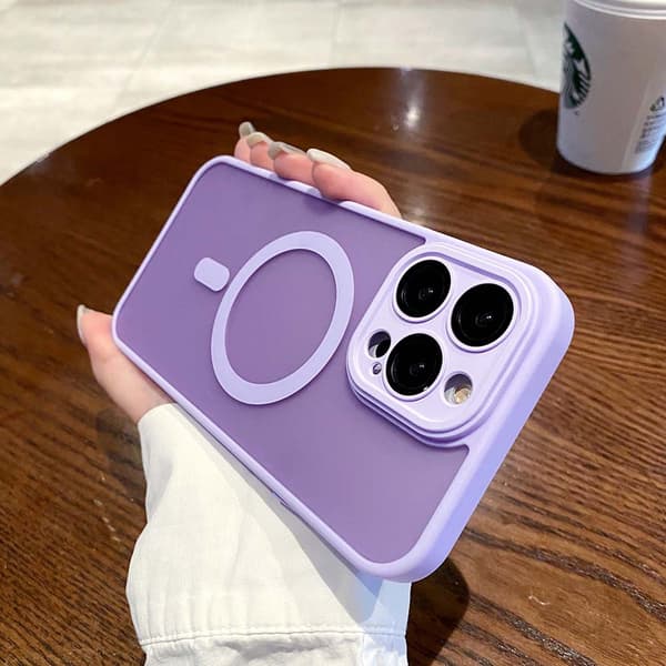 Fodral för iPhone 13 Frostat Magnetiskt Ljuslila Noz26541