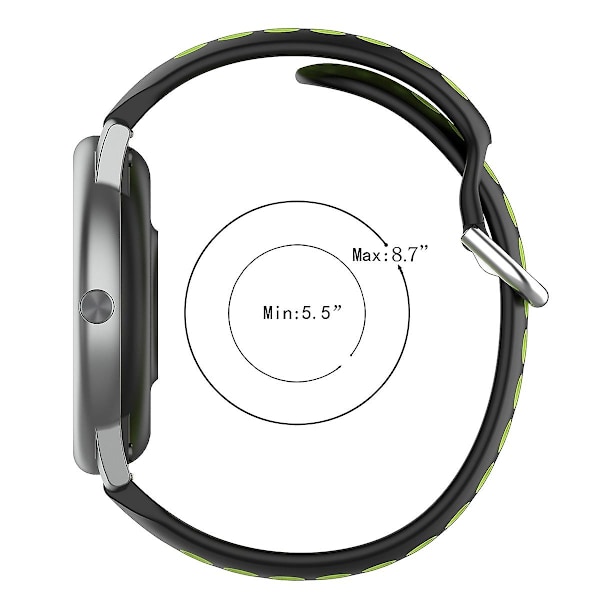Rød Sort Rød Sort 22mm Spænde To Farve Sports Armbånds Urrem