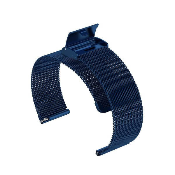 Blå Blå Metal Stål Mesh Rem kompatibel med Huawei Watch 3