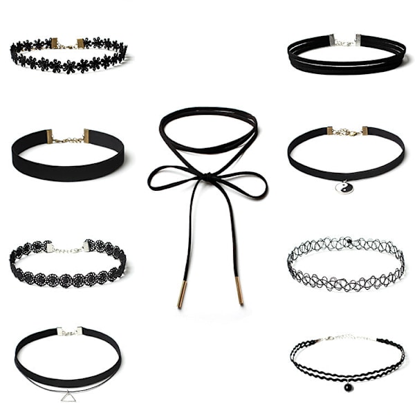 Dame falsk krage Avtakbar halv DIY Ornament Choker /Halskjede 249