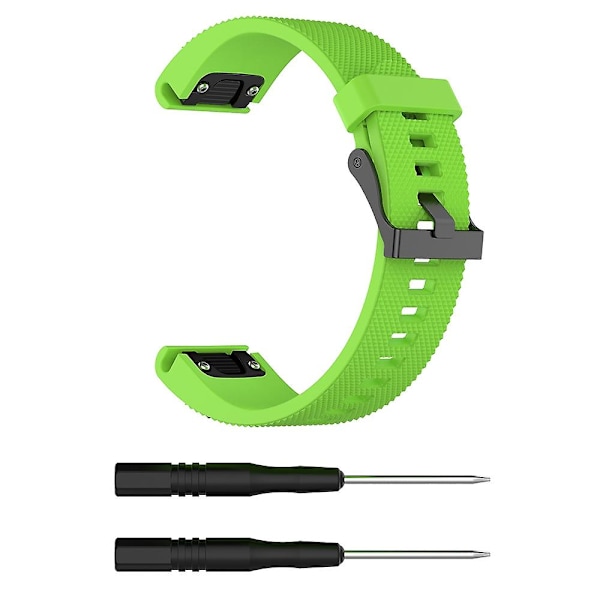 Limegrøn Limegrøn kompatibel med Garmin Fenix 5s (20mm) silikone urrem (hvid)