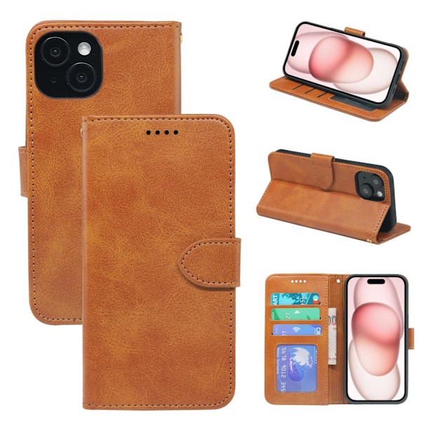 Etui til iPhone iPhone 13 Mini 5.4 gul Magnetisk læder fotoramme