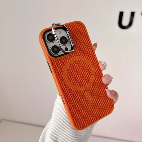 Fodral för iPhone 16 Plus Frostat Magnetiskt Stativ Linsdetalj Ventilerad Noz31871