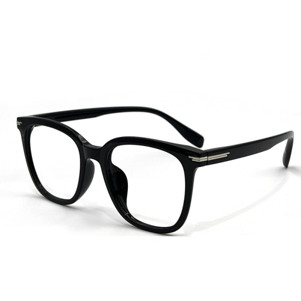 Trendiga UV-skydd polariserade solglasögon utomhus mode flerfärgade solglasögon med stora kanter Bright black frame Black and gray lens