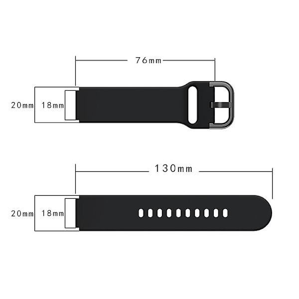Grå Grå kompatibel med Xiaomi Mi Watch Silikone Urrem